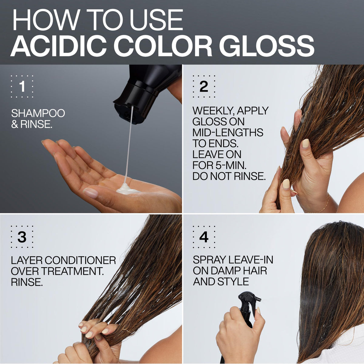 Redken Acidic Color Gloss Conditioner in a bathroom setting
