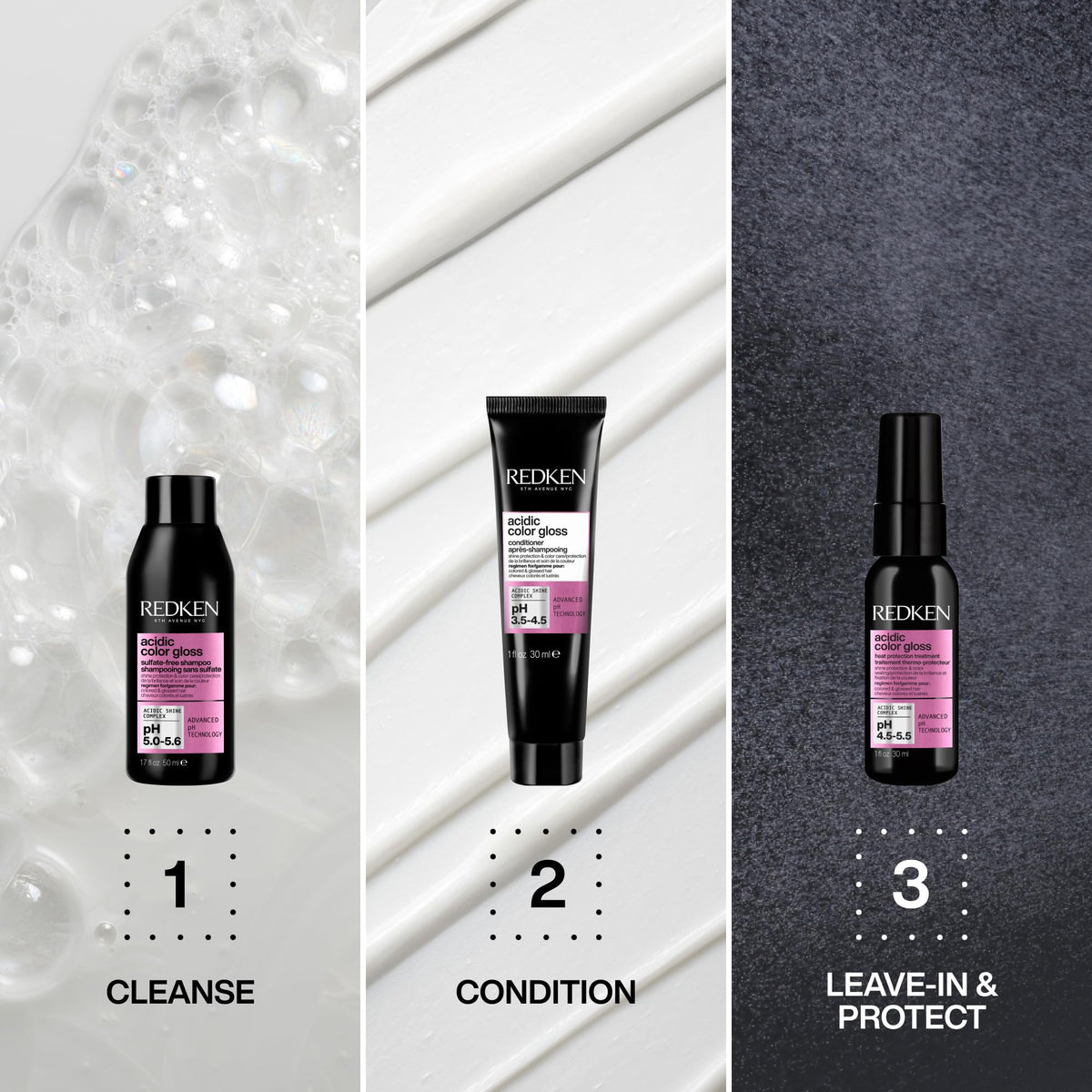 Redken Acidic Color Gloss Leave-In Spray bottle side view