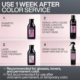 Redken Acidic Color Gloss Leave-In Spray in a bathroom setting