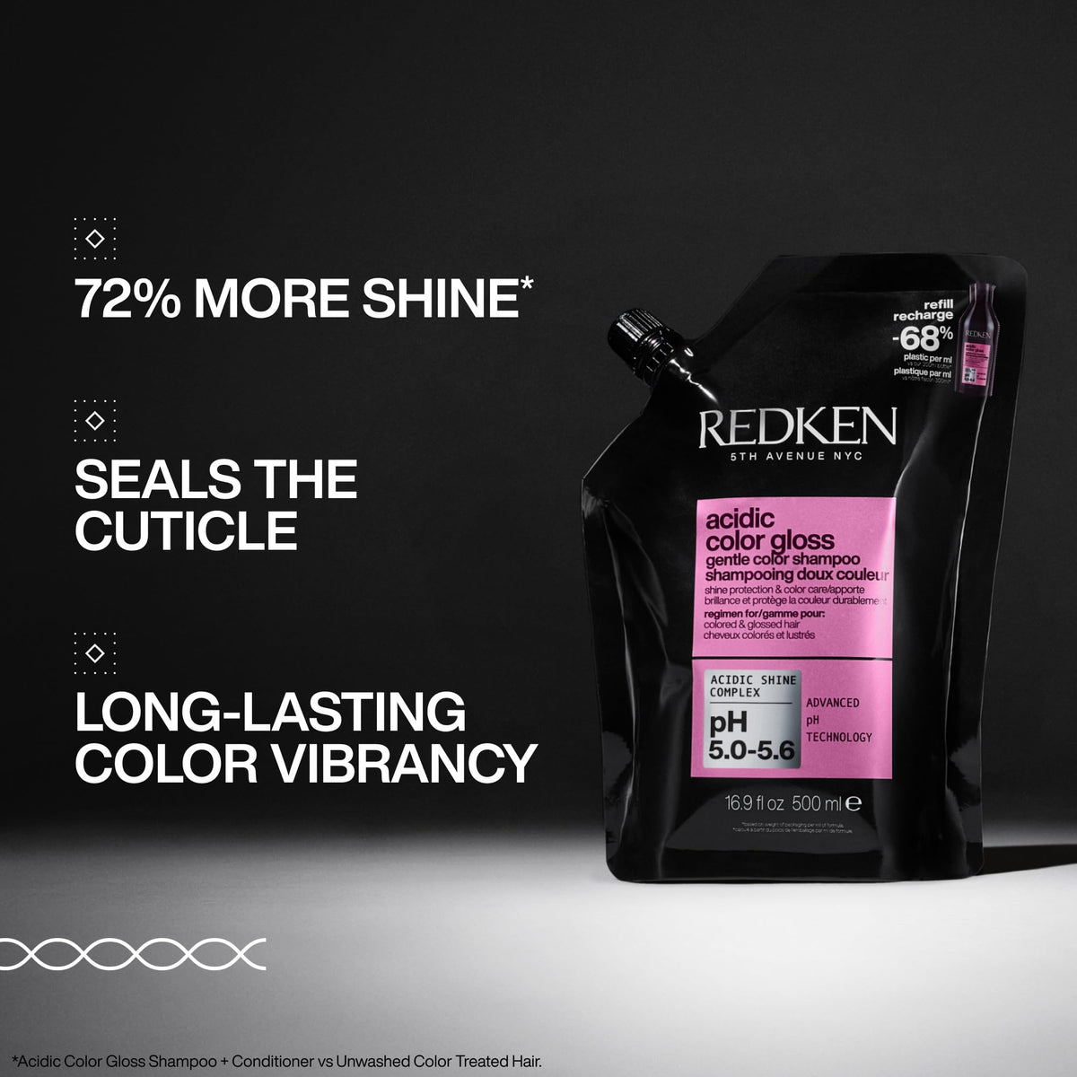 Redken Acidic Color Gloss Shampoo 558g back view