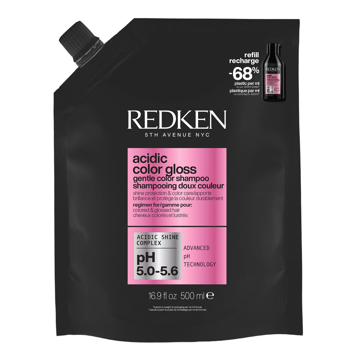 Redken Acidic Color Gloss Shampoo 558g front view