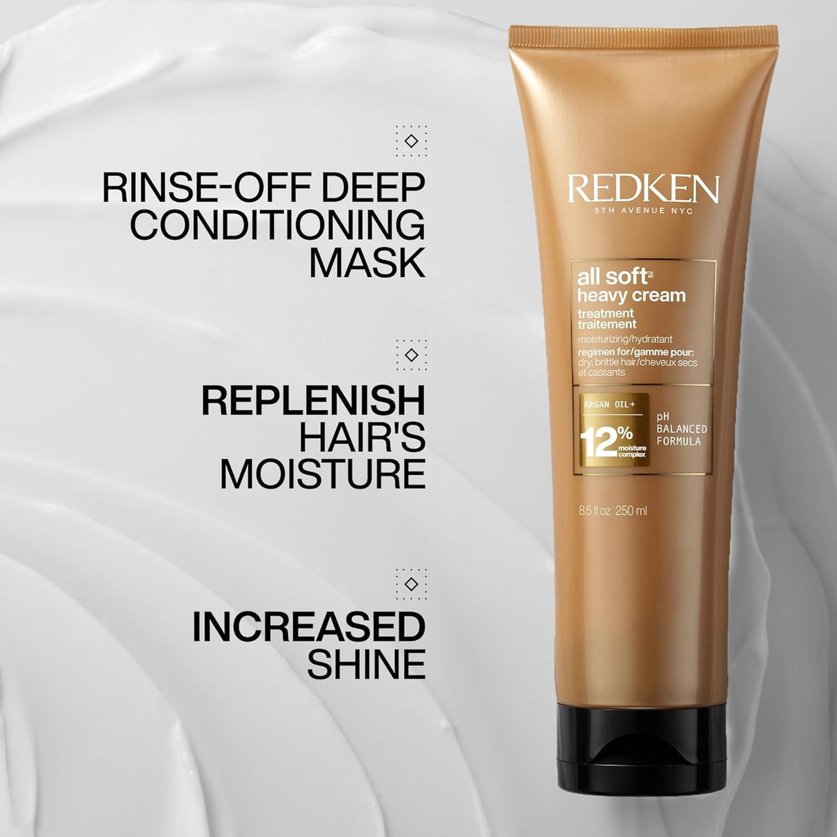 Redken All Soft Heavy Cream Mask 249g texture close-up