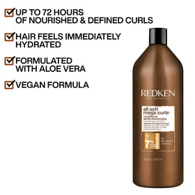 Redken All Soft Mega Curls Conditioner 33.8 Fl Oz side view