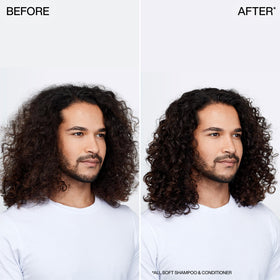 Redken All Soft Shampoo in bathroom setting