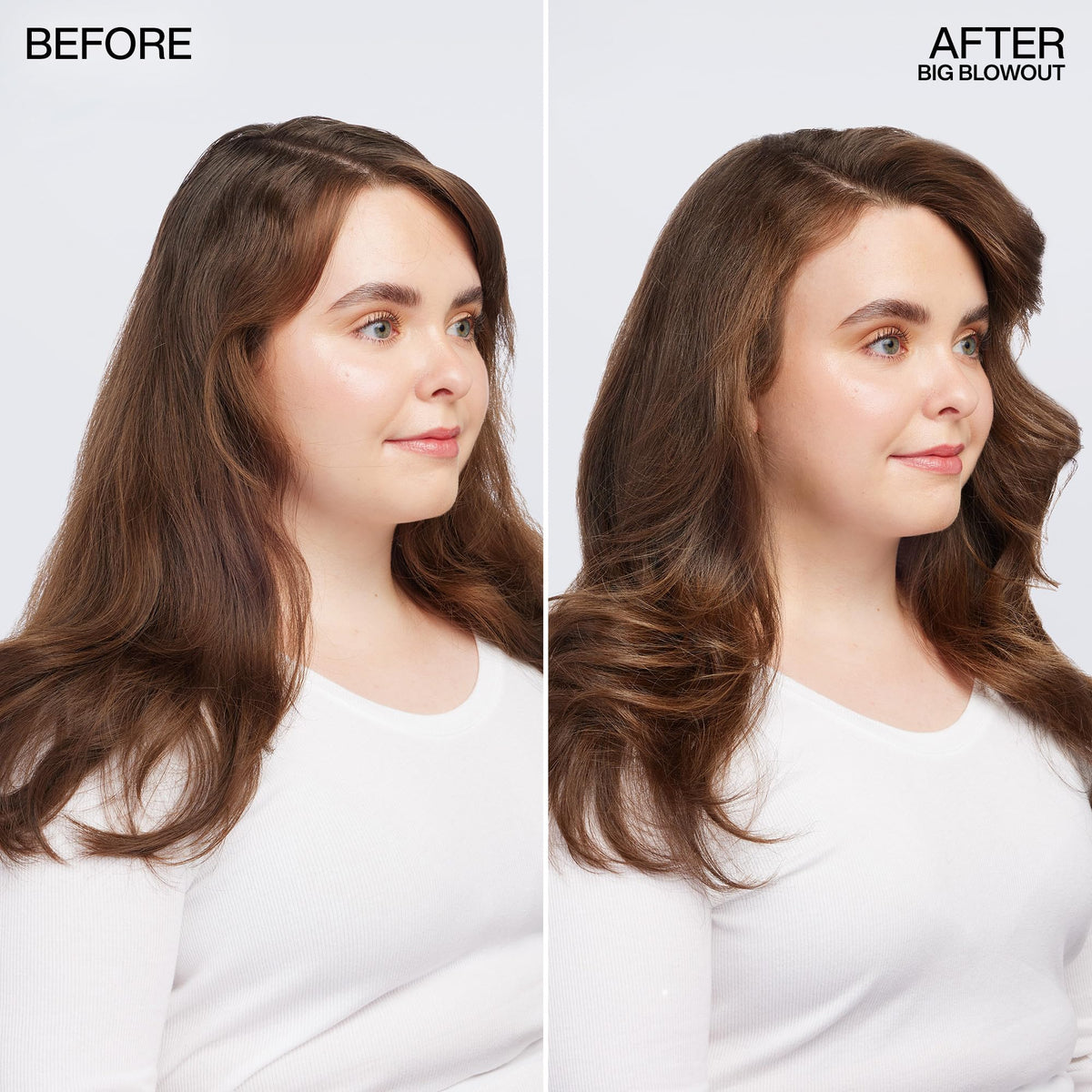 Redken Big Blowout Heat Protectant Gel side view showing jelly texture