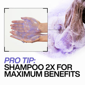 Redken Blondage Purple Shampoo in a bathroom setting