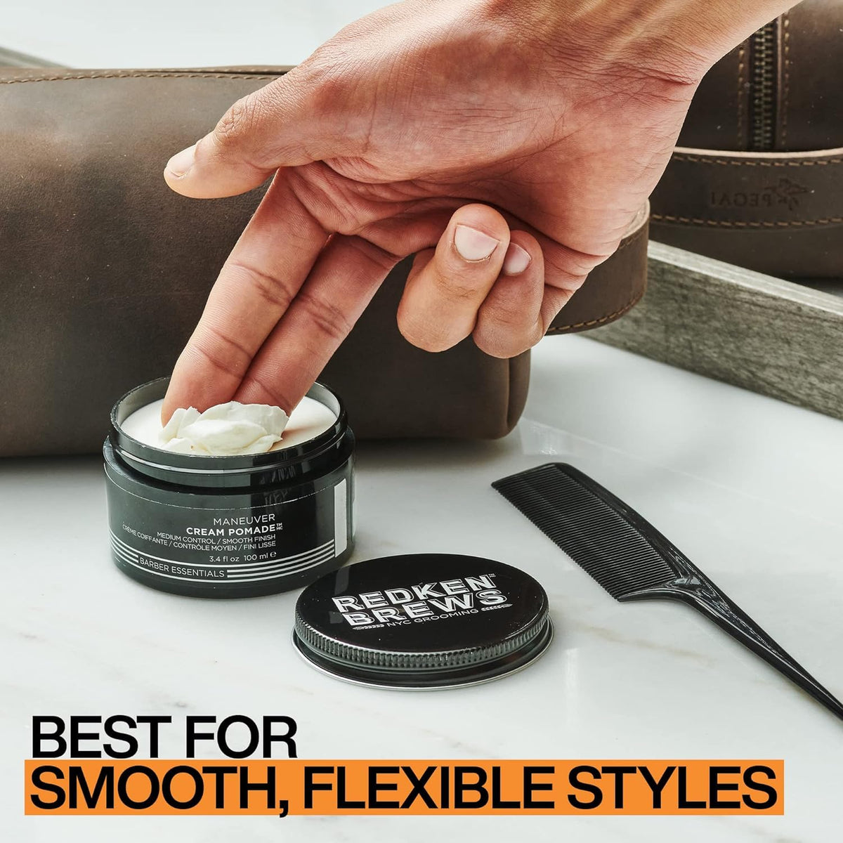 Redken Brews Cream Pomade for Men 3.4 oz packaging