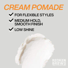 Redken Brews Cream Pomade for Men 3.4 oz texture close-up