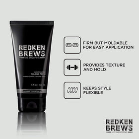 Redken Brews Molding Paste for Men 170g application on hair