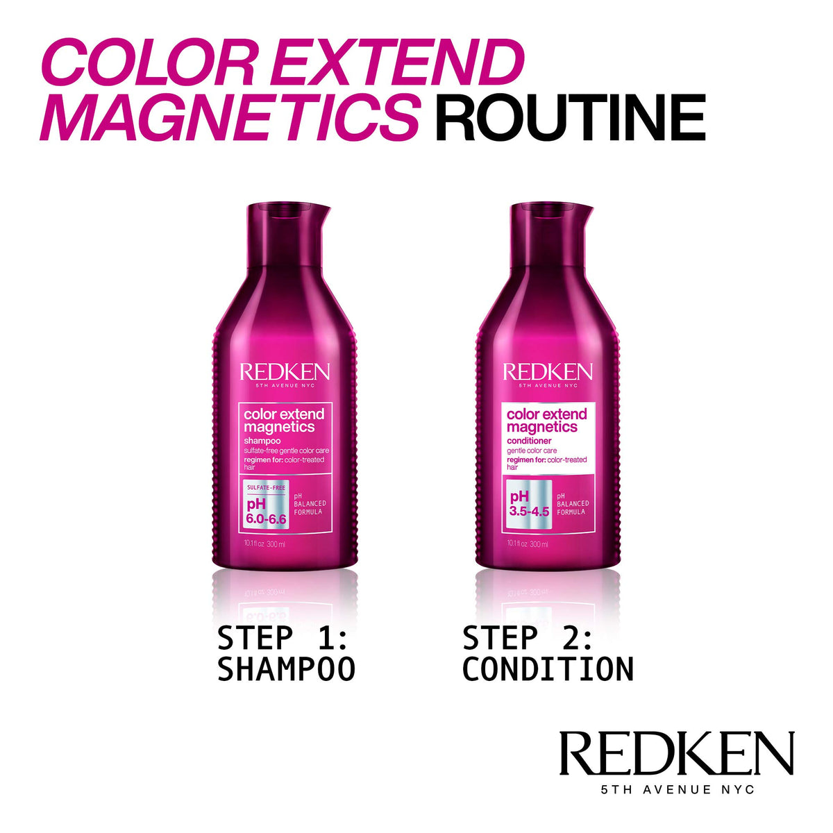 Redken Color Extend Magnetics Conditioner side view showing bottle design