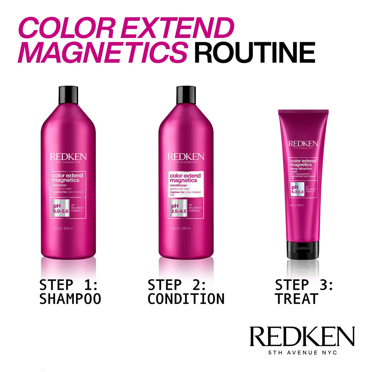 Redken Color Extend Magnetics Shampoo with lather on hair