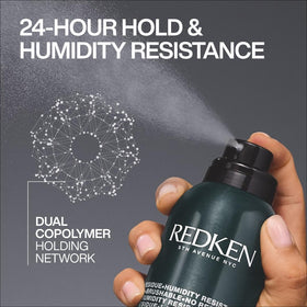 Redken Control Hair Spray 28 being applied to styled hair
