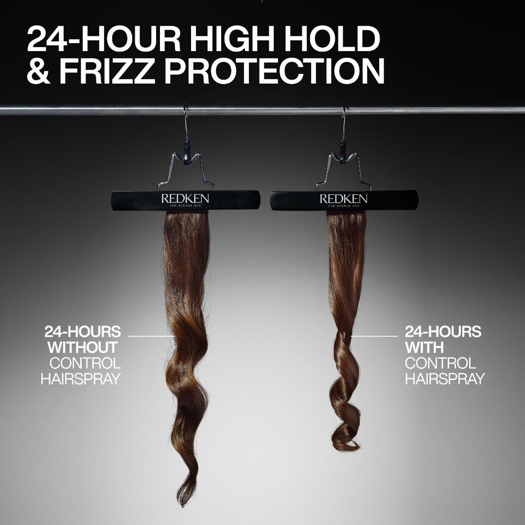 Redken Control Hair Spray 28 in a lifestyle setting on a vanity
