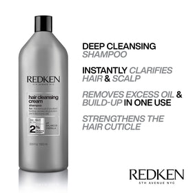 Redken Detox Hair Cleansing Cream Shampoo side view showing packaging details