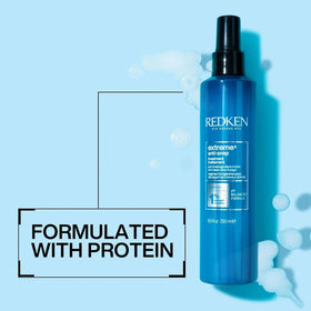 Redken Extreme Anti-Snap Leave-In Conditioner 281g on a bathroom shelf