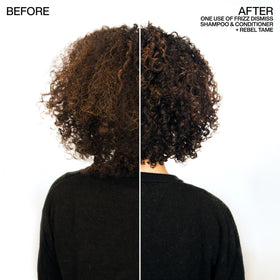 Redken Frizz Dismiss Conditioner in a bathroom setting