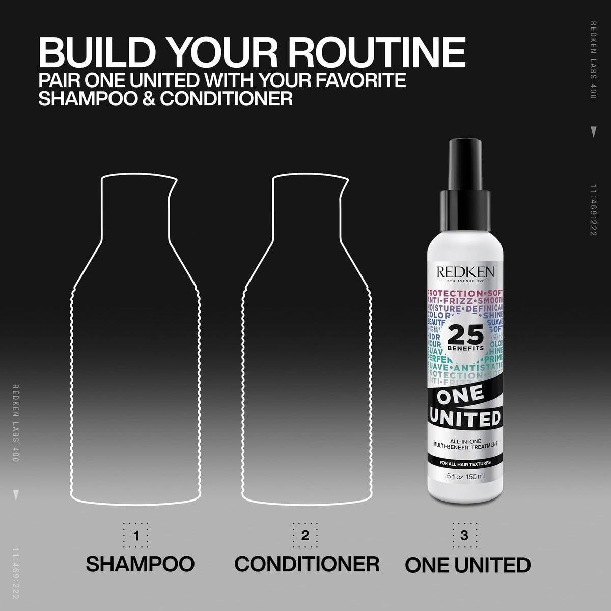 Redken One United Leave-In Conditioner 5 Fl Oz with styling products