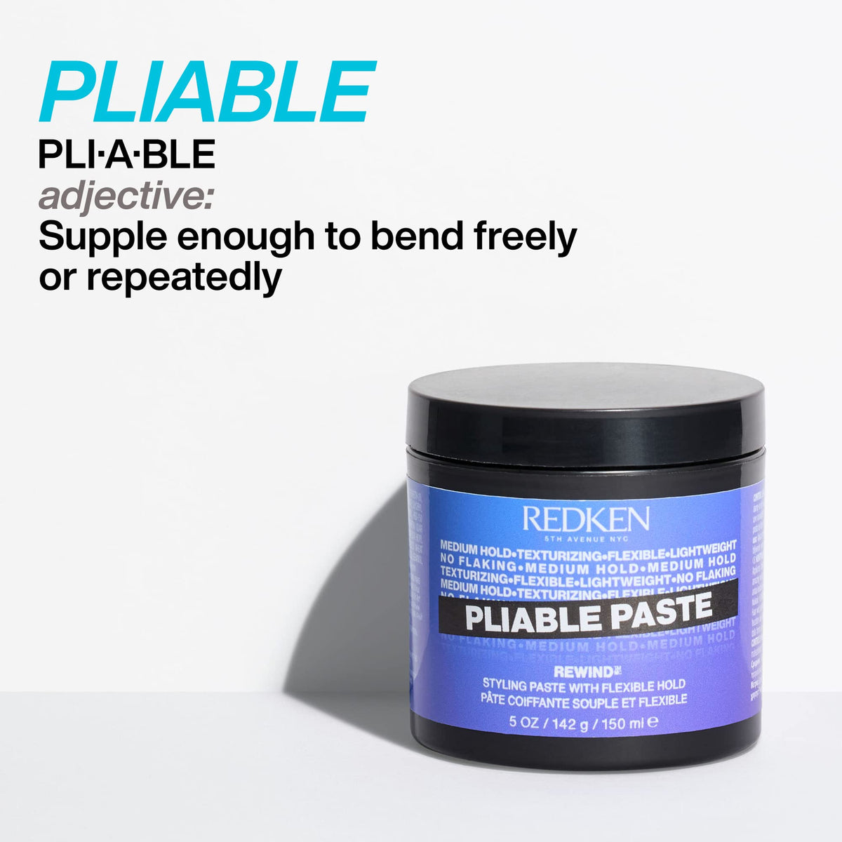 Redken Pliable Styling Paste 200g in lifestyle setting