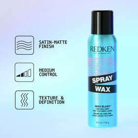 Redken Spray Wax Invisible Texture Mist 5.5 Oz back view