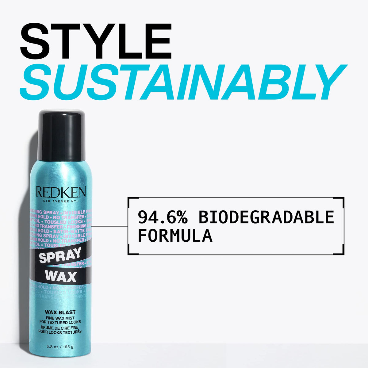 Redken Spray Wax Invisible Texture Mist 5.5 Oz with textured hair