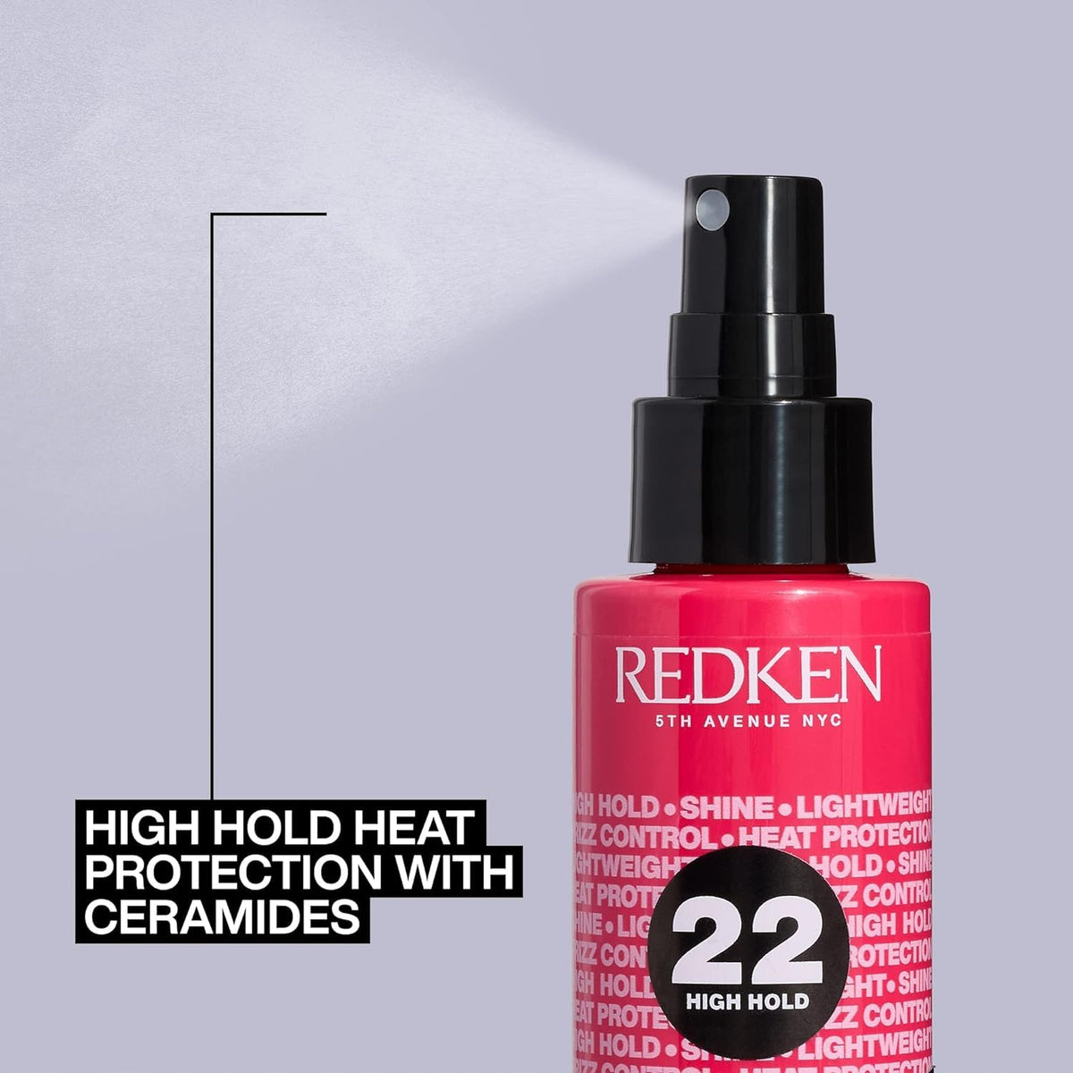 Redken Thermal Spray 22 High Hold in a bathroom setting