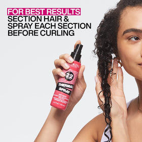 Redken Thermal Spray 22 High Hold on a styling table