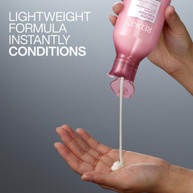 Redken Volume Injection Conditioner showing volume effect