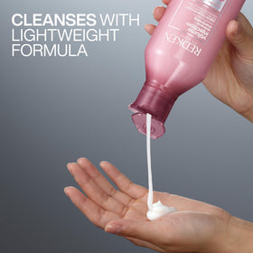 Redken Volume Injection Shampoo in bathroom setting