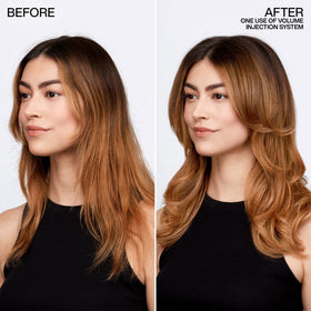 Redken Volume Injection Shampoo with lather on hair