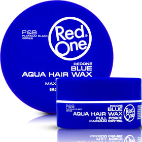 Redone Aqua Hair Wax Blue front view with packaging