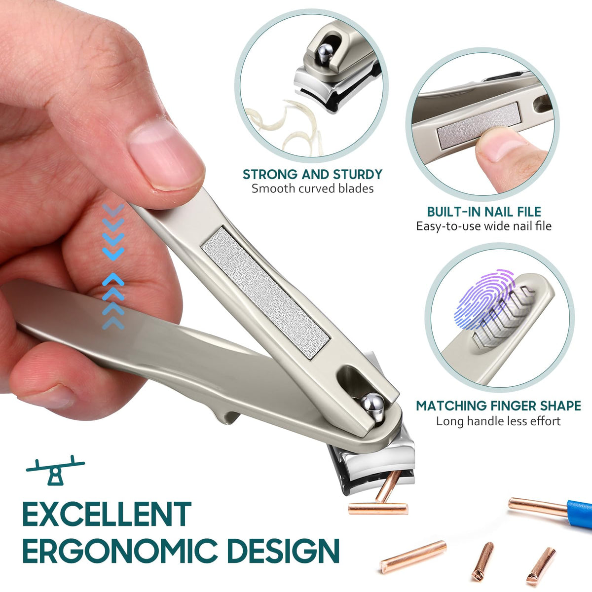 Redriver Nail Clippers with leather storage bag