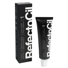 RefectoCil Black #1 cream dye and liquid developer side view
