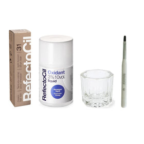 RefectoCil Hair Tinting Kit Light Brown cream dye and developer