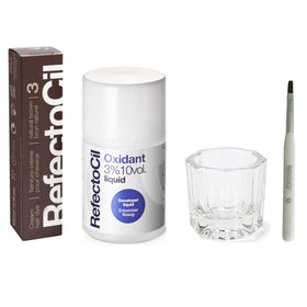 RefectoCil Hair Tinting Kit Natural Brown cream dye and developer