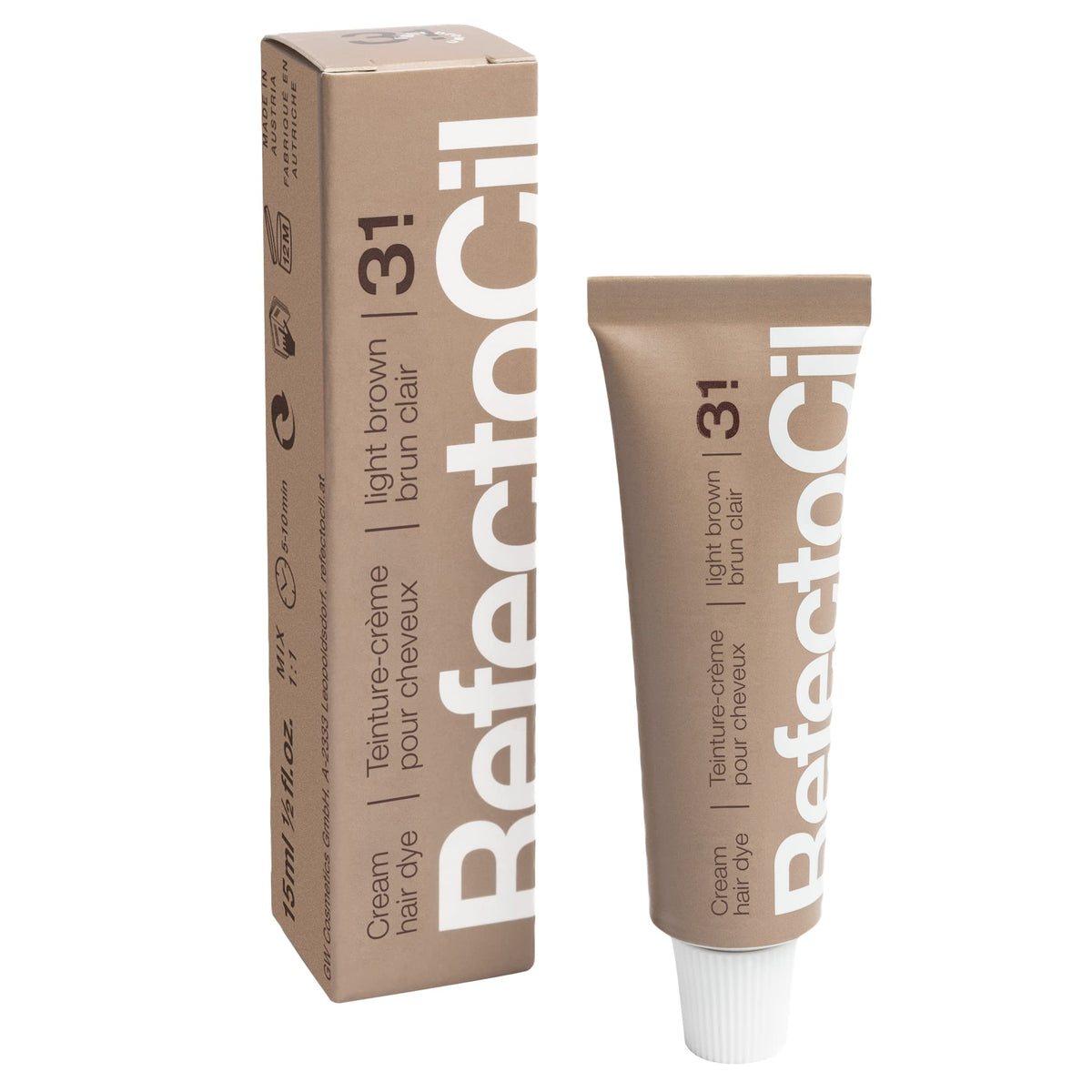 RefectoCil Hair Tinting Kit packaging with instructions