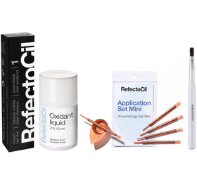 RefectoCil Hair Tinting Kit with cream dye and developer in packaging