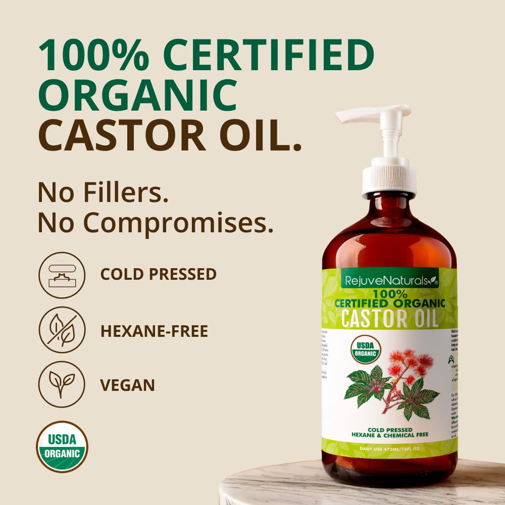 RejuveNaturals Castor Oil with dropper