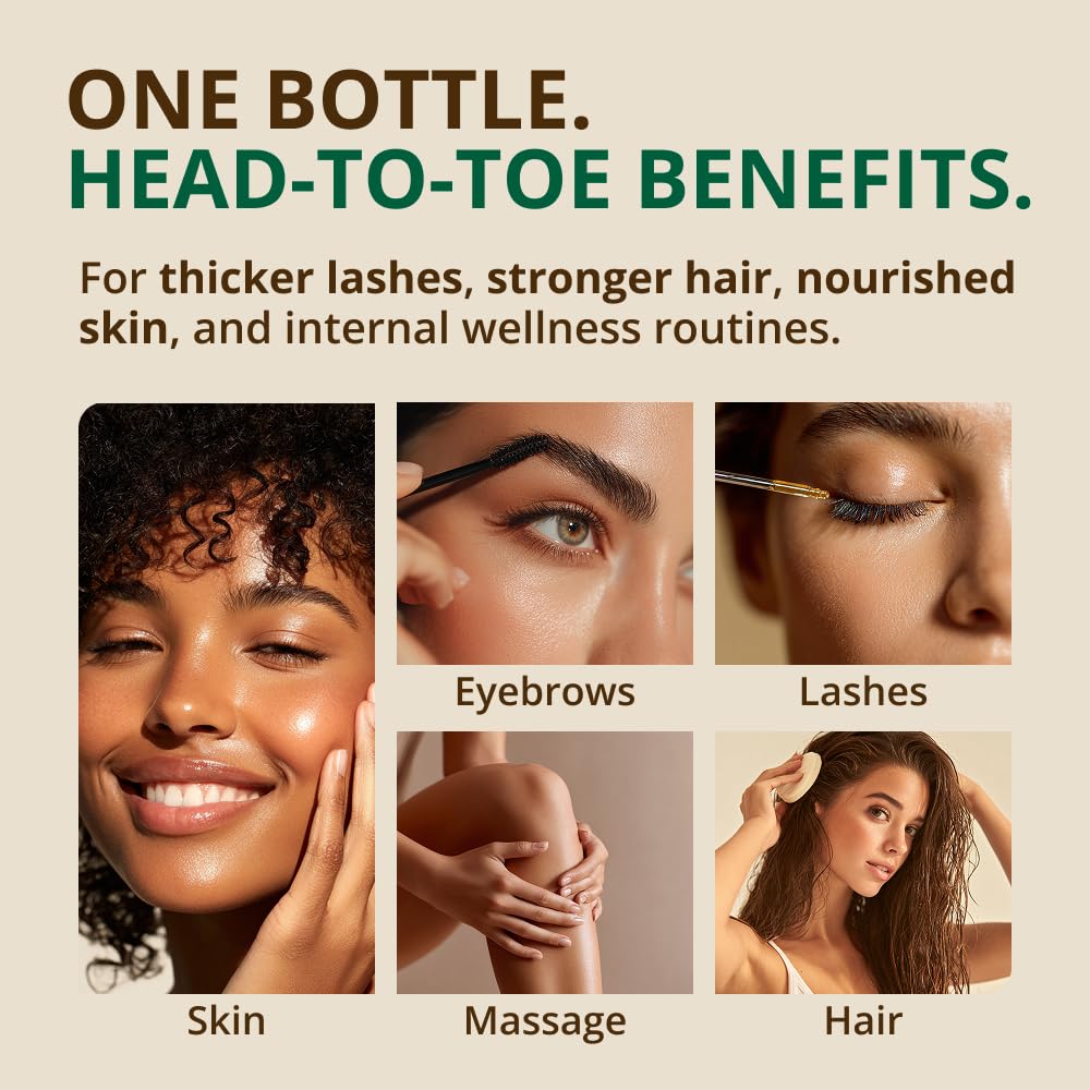 RejuveNaturals Castor Oil with lush green background