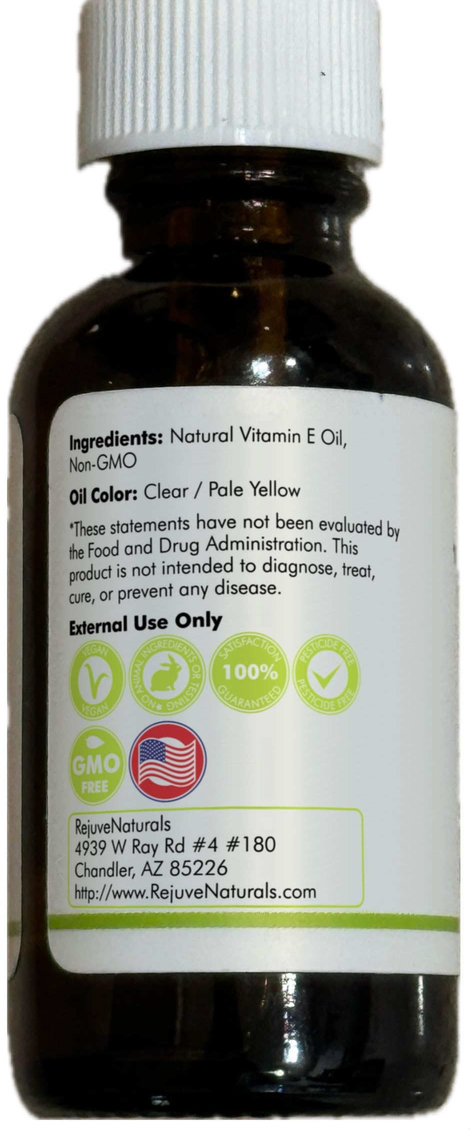 RejuveNaturals Vitamin E Oil 100% Pure with olive branches