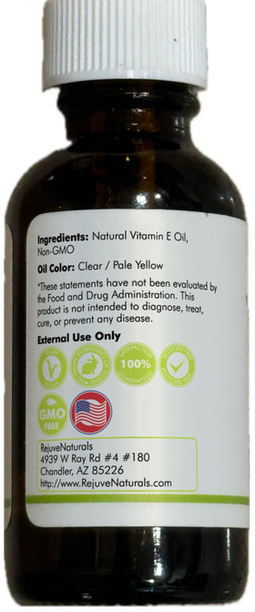 RejuveNaturals Vitamin E Oil 100% Pure with olive branches