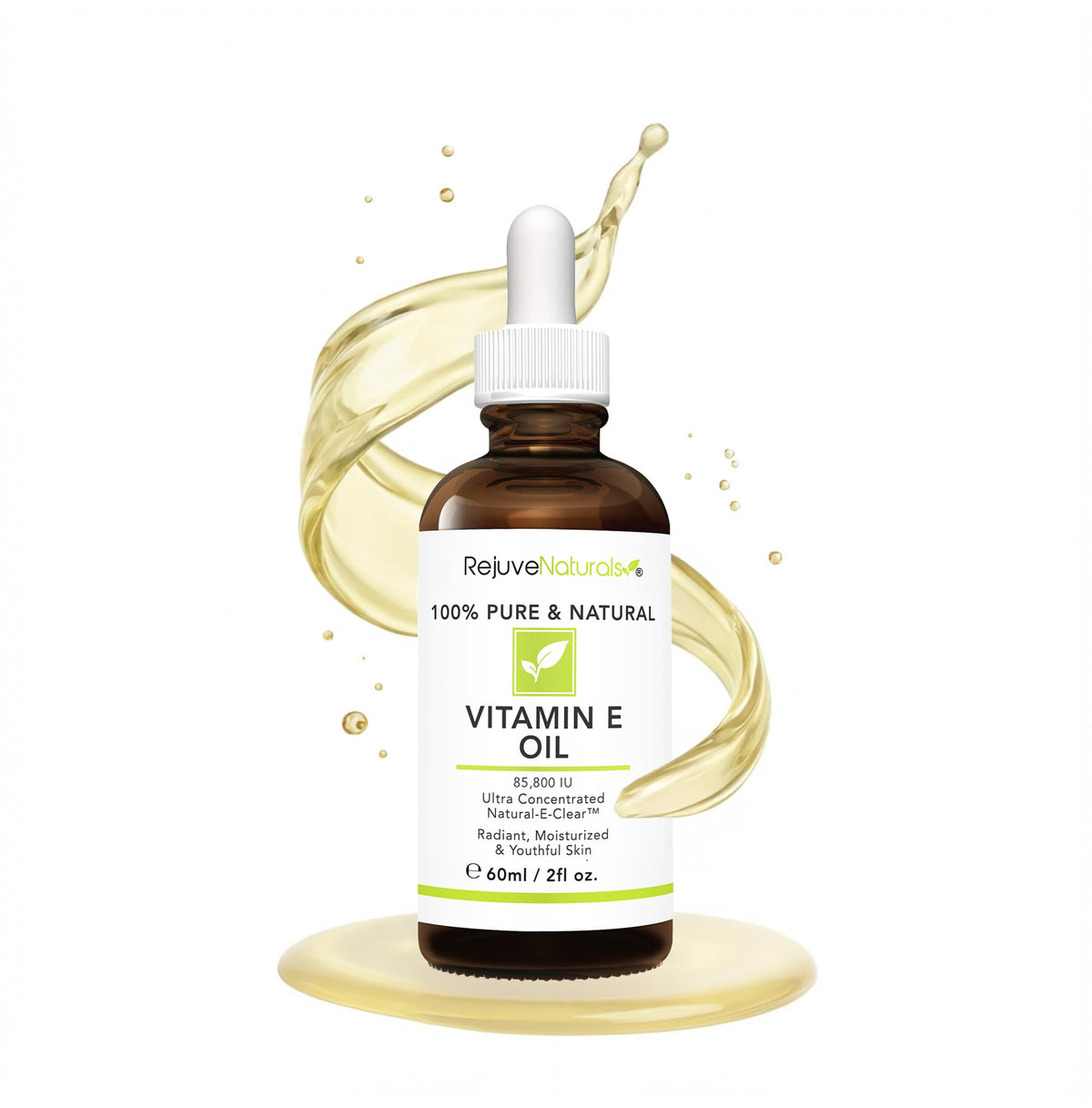 RejuveNaturals Vitamin E Oil 2 Fl Oz front view
