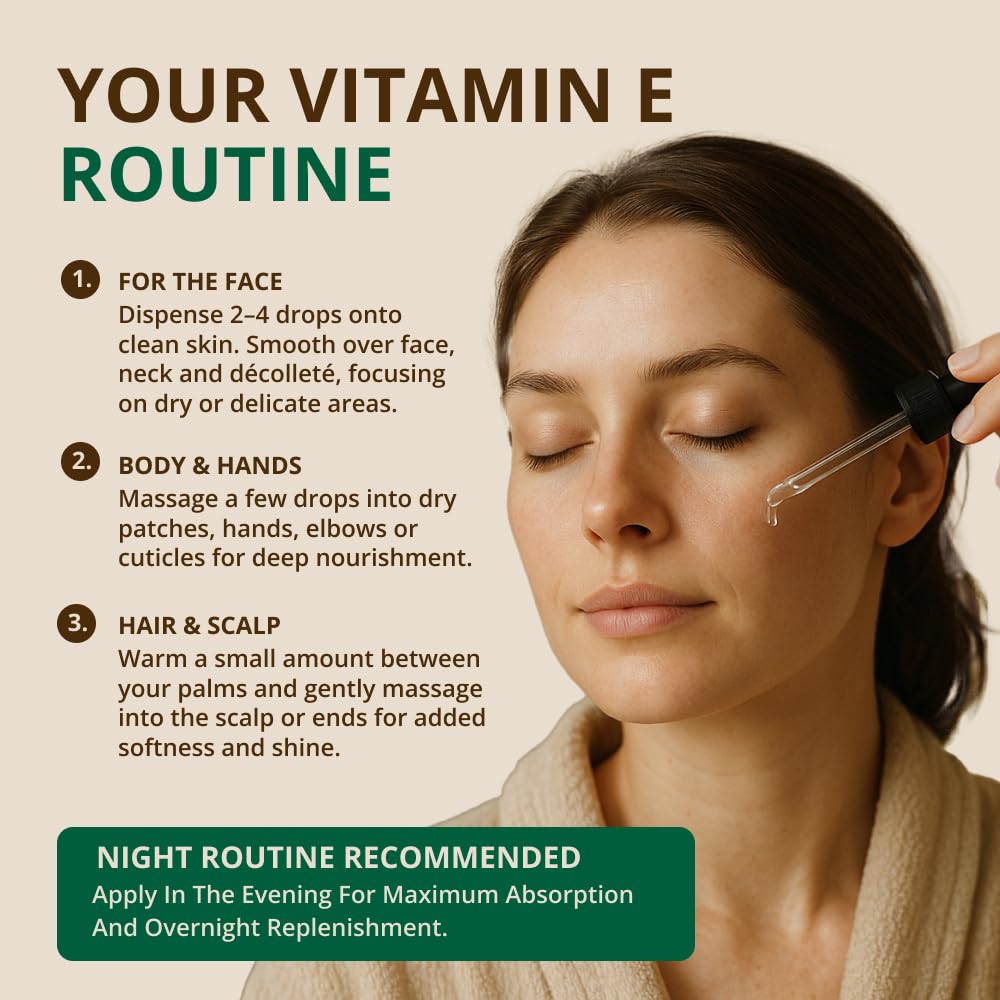 RejuveNaturals Vitamin E Oil dropper close-up