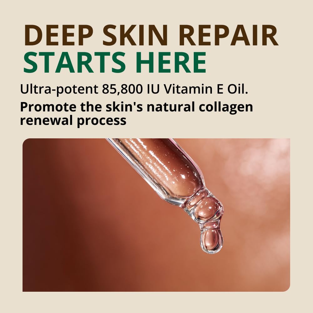 RejuveNaturals Vitamin E Oil on a wooden surface