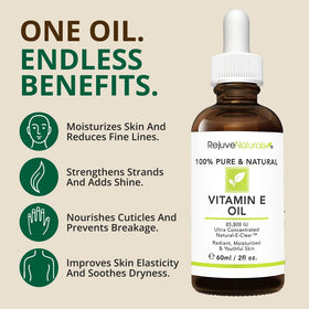 RejuveNaturals Vitamin E Oil packaging details