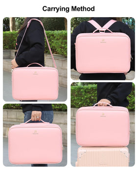 Relavel Large Makeup Case showing waterproof fabric