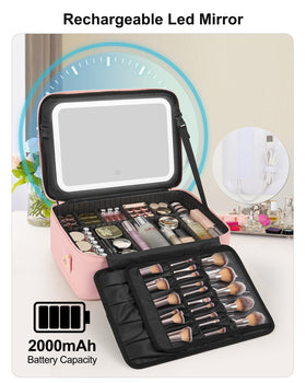 Relavel Large Makeup Case with dividers for organisation