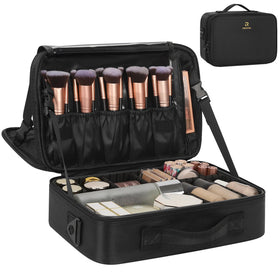 Relavel Makeup Bag front view in black