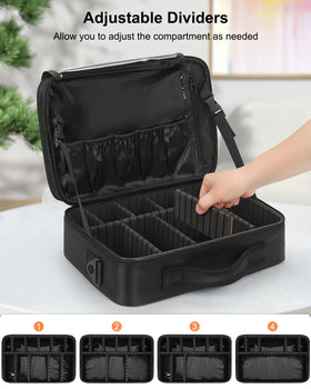 Relavel Makeup Bag interior with adjustable dividers