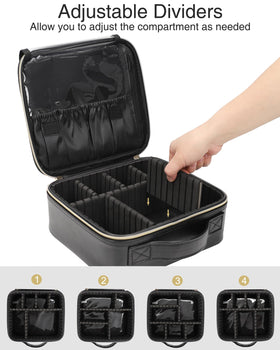 Relavel Makeup Bag side view showcasing storage compartments