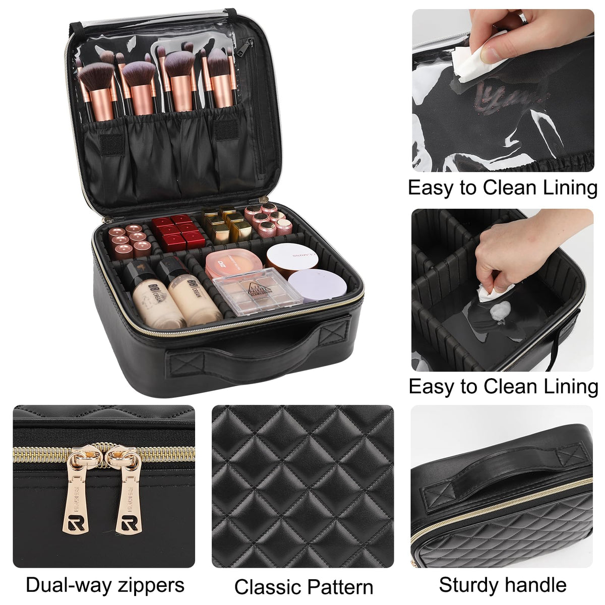 Relavel Makeup Bag with various accessories stored
